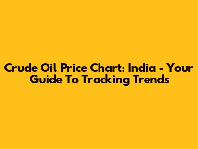 Crude Oil Price Chart: India - Your Guide To Tracking Trends