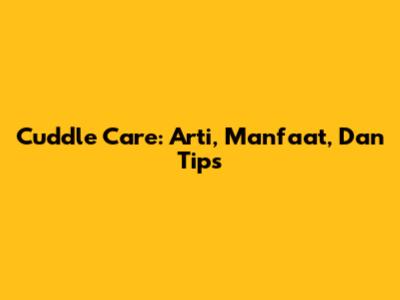 Cuddle Care: Arti, Manfaat, Dan Tips