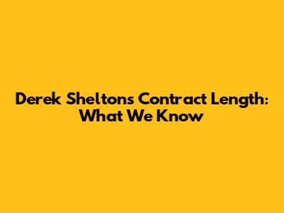 Derek Shelton's Contract Length: What We Know