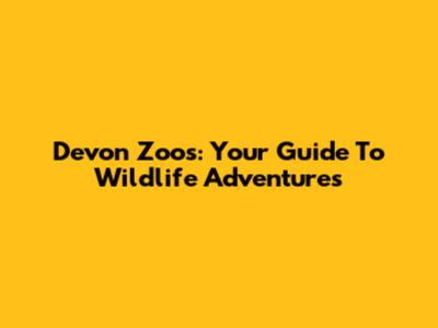 Devon Zoos: Your Guide To Wildlife Adventures