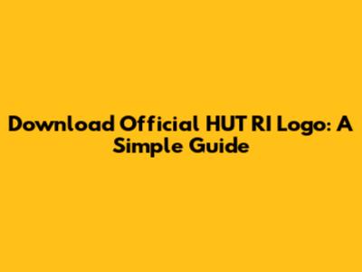 Download Official HUT RI Logo: A Simple Guide