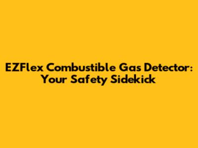EZFlex Combustible Gas Detector: Your Safety Sidekick