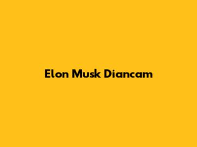 Elon Musk Diancam