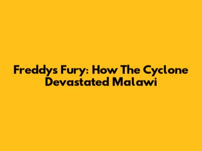 Freddy's Fury: How The Cyclone Devastated Malawi