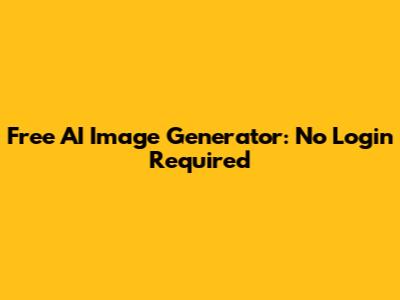 Free AI Image Generator: No Login Required
