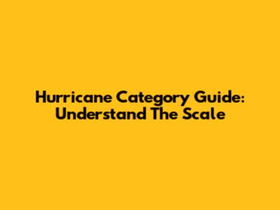 Hurricane Category Guide: Understand The Scale
