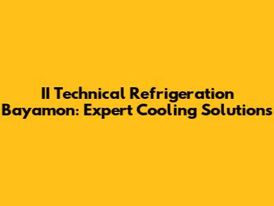II Technical Refrigeration Bayamon: Expert Cooling Solutions