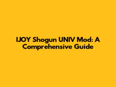IJOY Shogun UNIV Mod: A Comprehensive Guide
