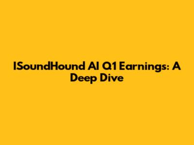 ISoundHound AI Q1 Earnings: A Deep Dive