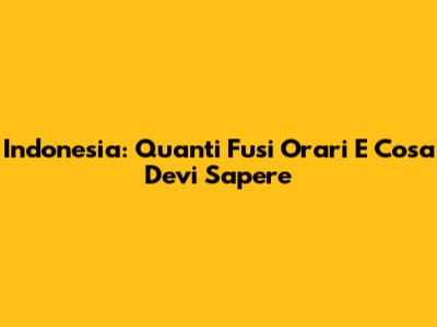 Indonesia: Quanti Fusi Orari E Cosa Devi Sapere