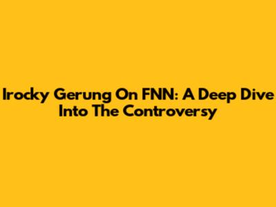 Irocky Gerung On FNN: A Deep Dive Into The Controversy