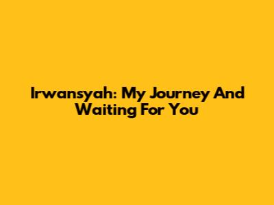 Irwansyah: My Journey And Waiting For You