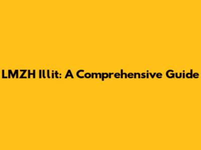 LMZH Illit: A Comprehensive Guide