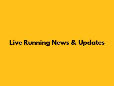 Live Running News & Updates