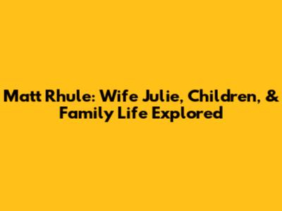 Matt Rhule: Wife Julie, Children, & Family Life Explored