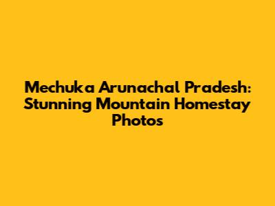 Mechuka Arunachal Pradesh: Stunning Mountain Homestay Photos