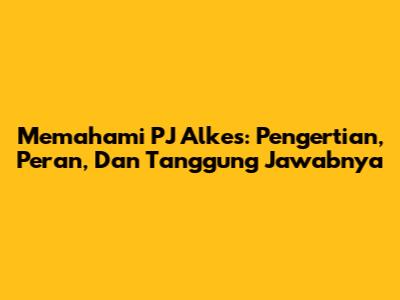 Memahami PJ Alkes: Pengertian, Peran, Dan Tanggung Jawabnya