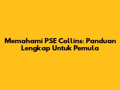 Memahami PSE Collins: Panduan Lengkap Untuk Pemula