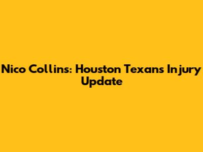 Nico Collins: Houston Texans Injury Update