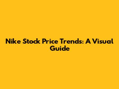 Nike Stock Price Trends: A Visual Guide