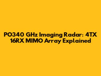 PO340 GHz Imaging Radar: 4TX 16RX MIMO Array Explained