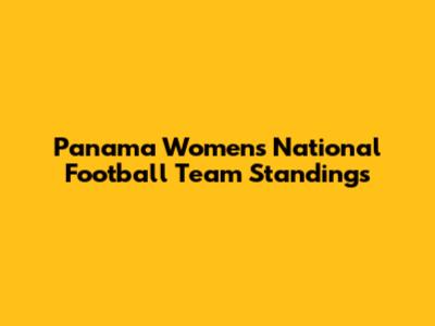 Panama Women's National Football Team Standings