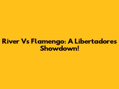 River Vs Flamengo: A Libertadores Showdown!