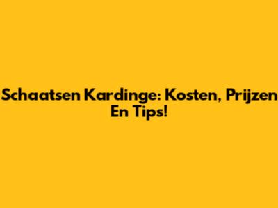 Schaatsen Kardinge: Kosten, Prijzen En Tips!