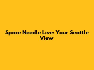 Space Needle Live: Your Seattle View