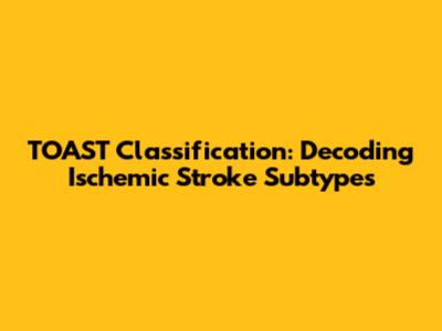 TOAST Classification: Decoding Ischemic Stroke Subtypes