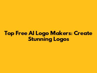 Top Free AI Logo Makers: Create Stunning Logos
