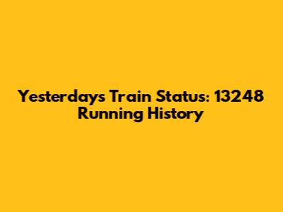 Yesterday's Train Status: 13248 Running History